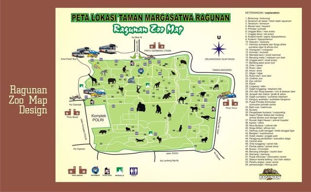 Jakarta zoo park map